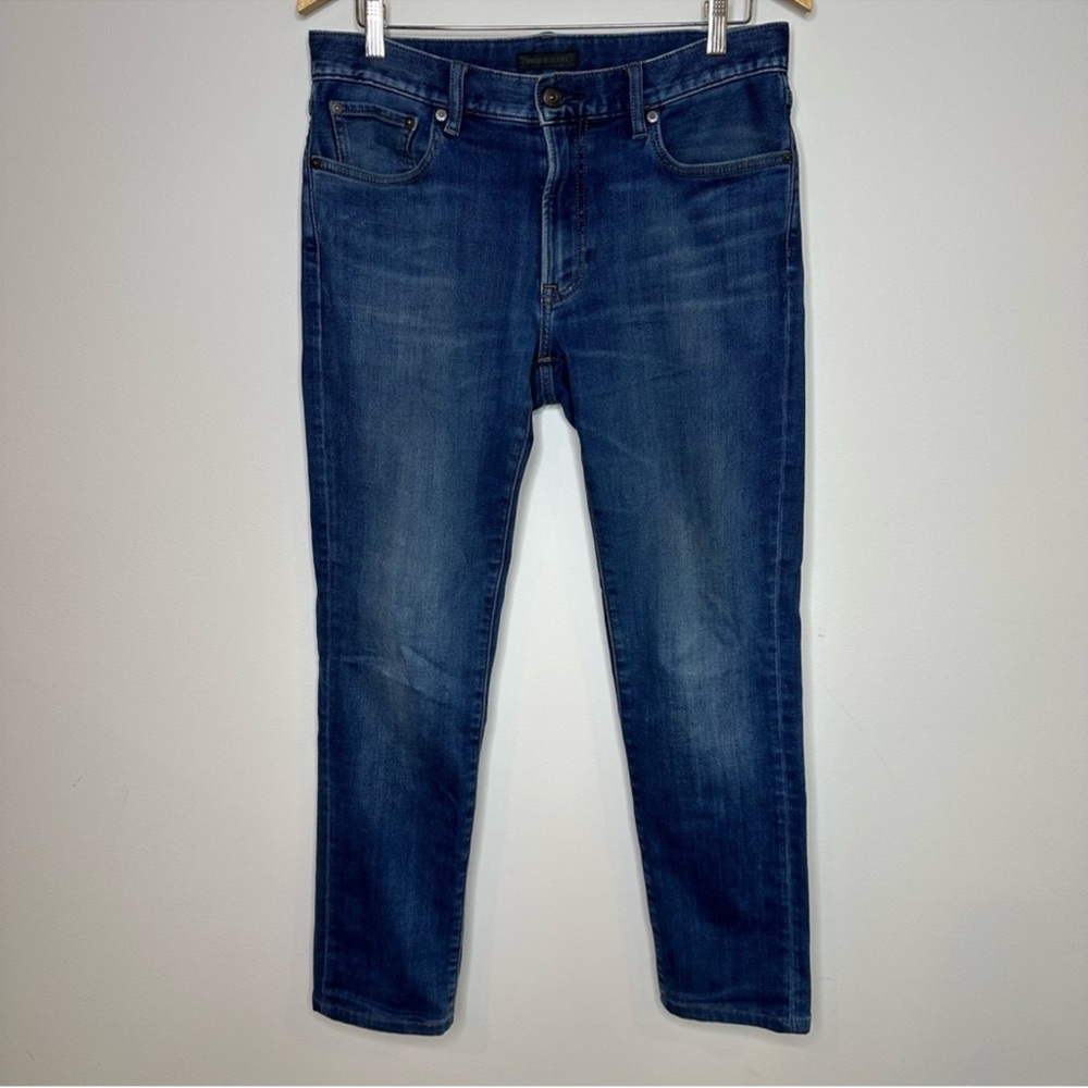 Uniqlo Heattech Slim Fit Jeans in Faded Blue Denim
